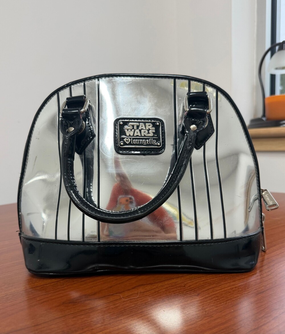 Loungefly Star Wars Small Black Silver Stormtrooper Dome Handbag
